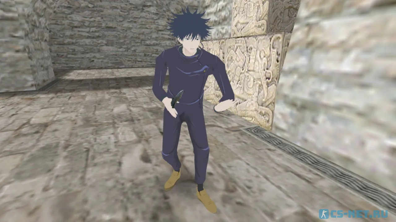 Модель персонажа «Megumi Fushiguro (Мэгуми Фусигуро)» из аниме "Магическая битва" для CS 1.6 (вид спереди)