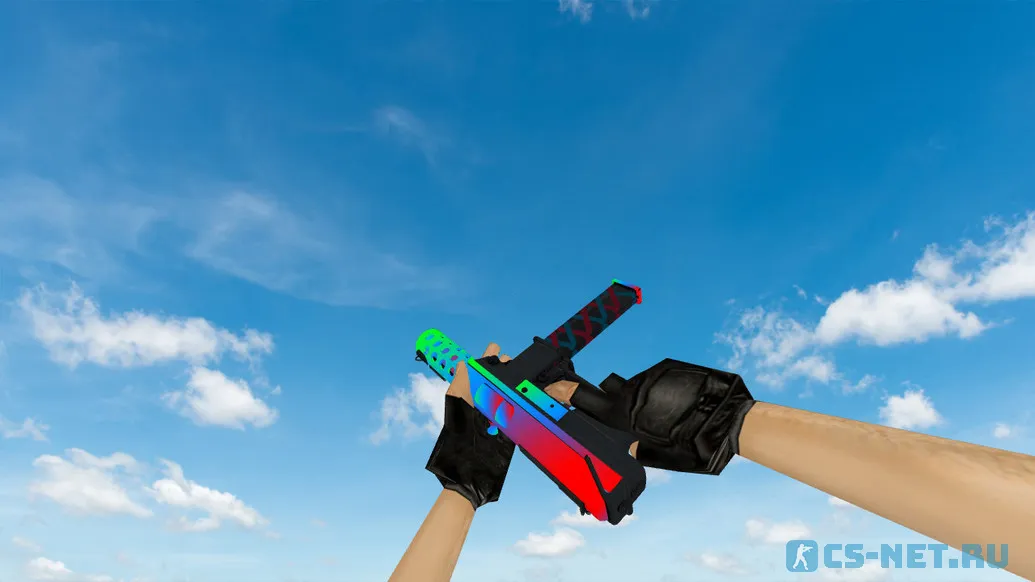 Модель «TEC-9 | Радужный» для CS 1.6 (скрин 2)