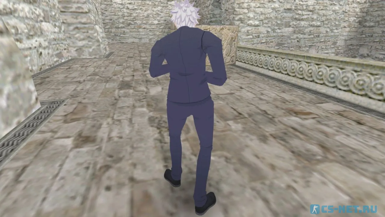 Модель персонажа «Satoru Gojou (Сатору Годзё)» из аниме "Магическая битва" для CS 1.6 (вид сзади)