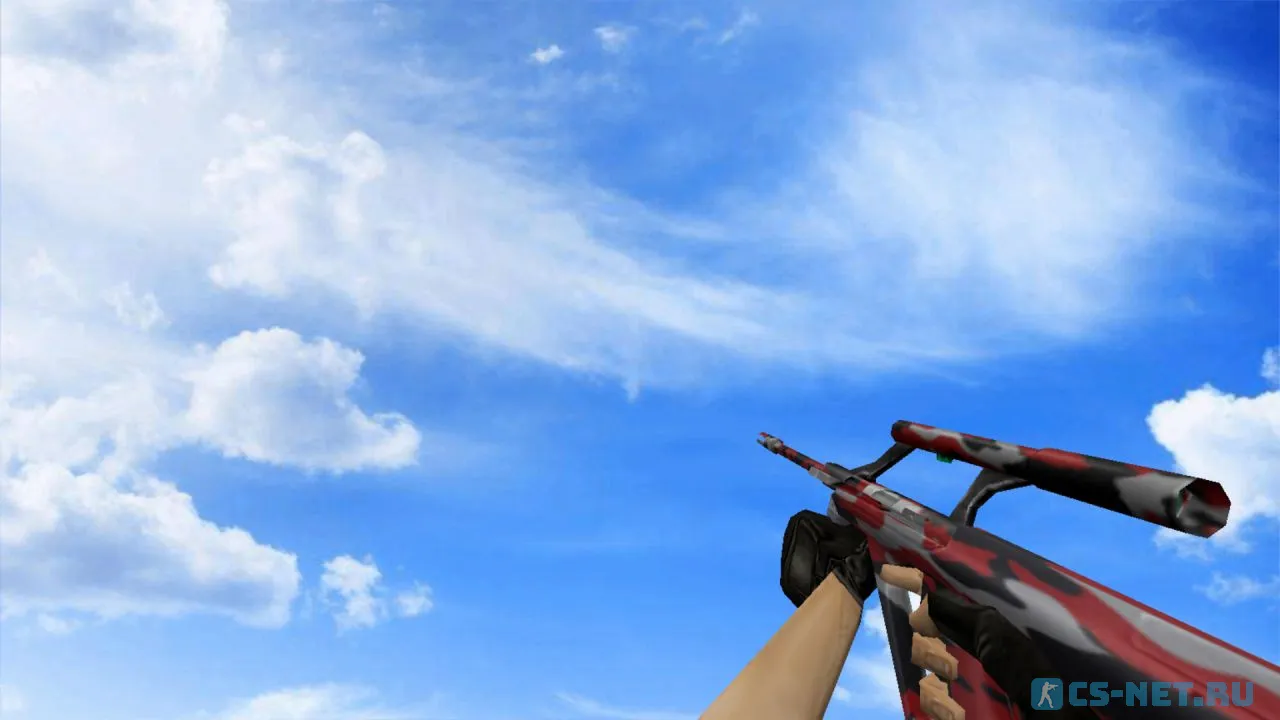 Модель «AUG Красный камуфляж» для CS 1.6