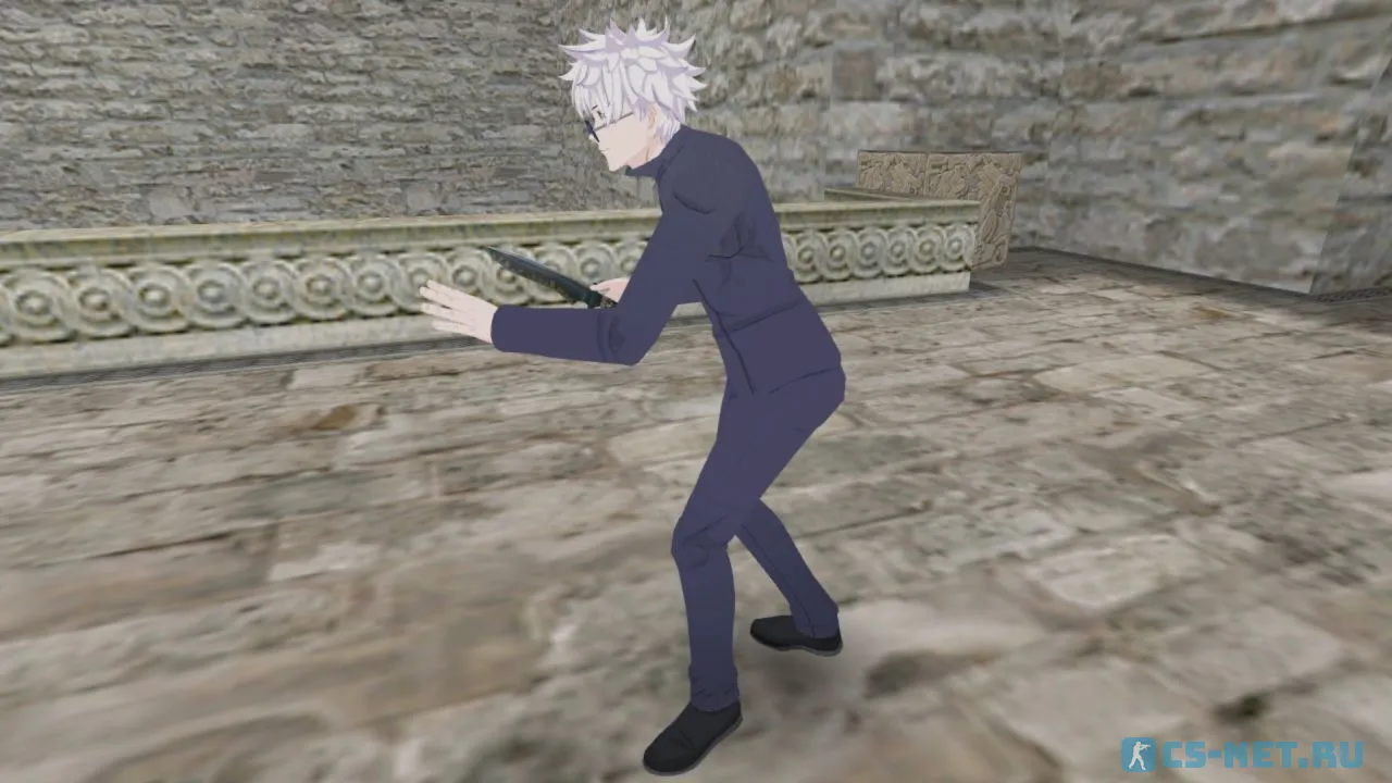 Модель персонажа «Satoru Gojou (Сатору Годзё)» из аниме "Магическая битва" для CS 1.6 (вид сбоку)