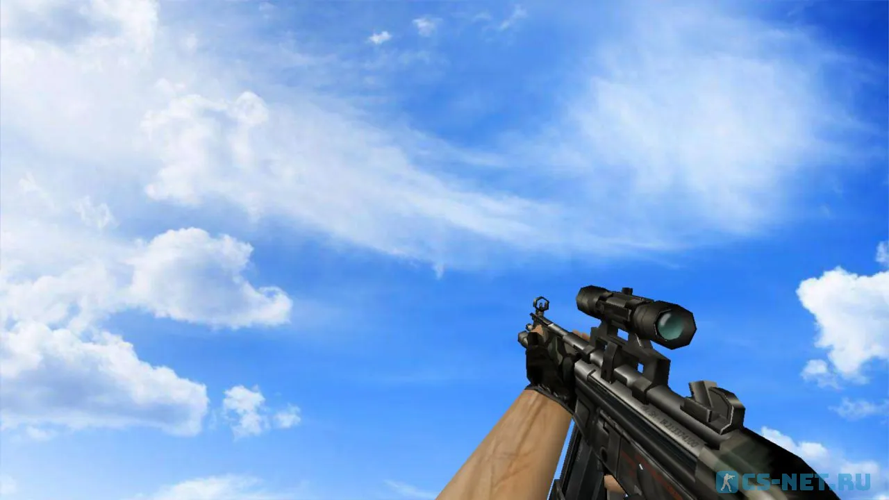 Модель «MP5 Камуфляж с оптикой» для CS 1.6