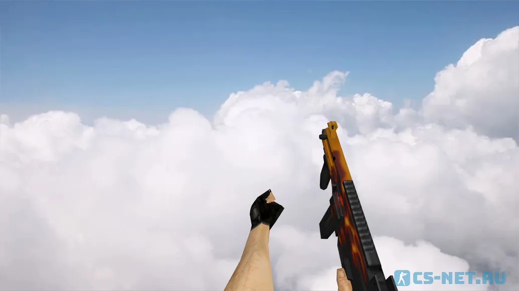 Модель «Default UMP-45 | Пламя» для CS 1.6 (скрин 3)