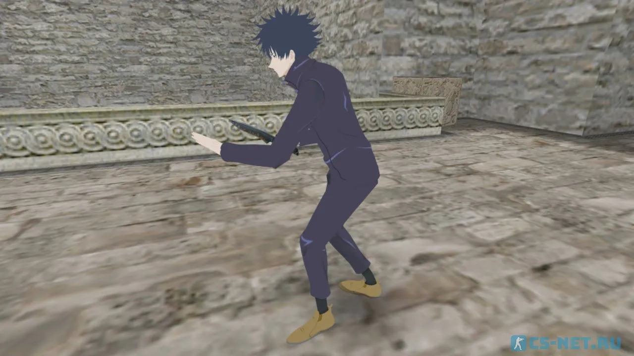 Модель персонажа «Megumi Fushiguro (Мэгуми Фусигуро)» из аниме "Магическая битва" для CS 1.6 (вид сбоку)