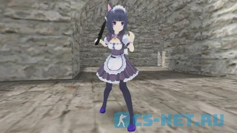 Модель персонажа «Coconut» из аниме "Кошачий рай (Nekopara)" для CS 1.6 (вид спереди)