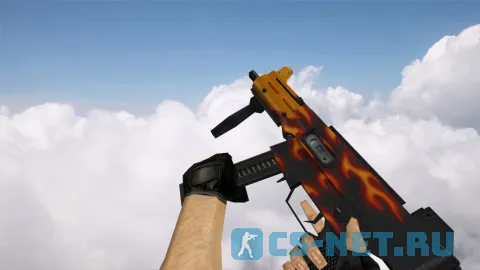 Модель «Default UMP-45 | Пламя» для CS 1.6 (скрин 2)