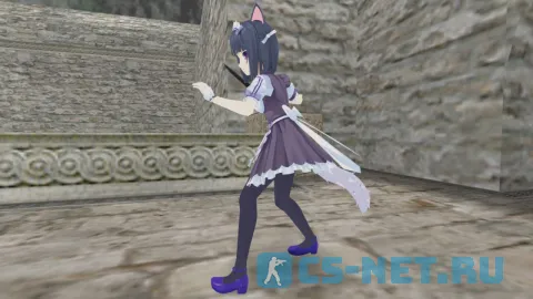 Модель персонажа «Coconut» из аниме "Кошачий рай (Nekopara)" для CS 1.6 (вид сбоку)