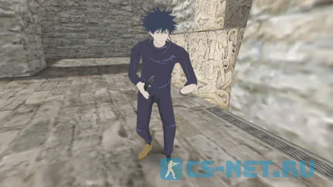 Модель персонажа «Megumi Fushiguro (Мэгуми Фусигуро)» из аниме "Магическая битва" для CS 1.6 (вид спереди)