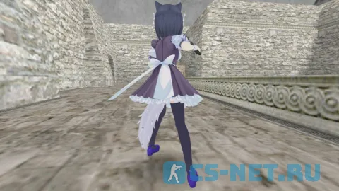Модель персонажа «Coconut» из аниме "Кошачий рай (Nekopara)" для CS 1.6 (вид сзади)