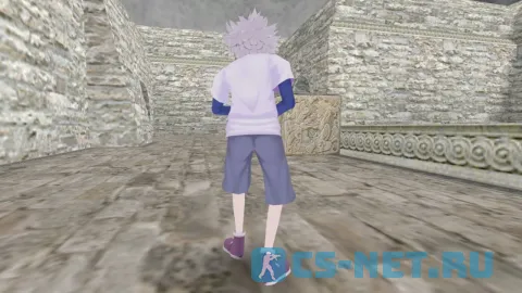 Модель персонажа «Killua Zoldyck (Киллуа Золдик)» из аниме "Охотник х Охотник" для CS 1.6 (вид сзади)