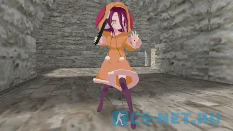 Модель персонажа «Schwi Dola (Шуви Дола)» из аниме "Нет игры — нет жизни" для CS 1.6 (вид спереди)