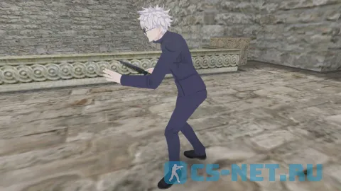 Модель персонажа «Satoru Gojou (Сатору Годзё)» из аниме "Магическая битва" для CS 1.6 (вид сбоку)