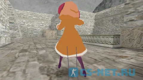 Модель персонажа «Schwi Dola (Шуви Дола)» из аниме "Нет игры — нет жизни" для CS 1.6 (вид сзади)