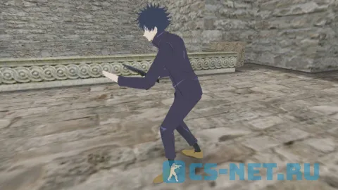 Модель персонажа «Megumi Fushiguro (Мэгуми Фусигуро)» из аниме "Магическая битва" для CS 1.6 (вид сбоку)