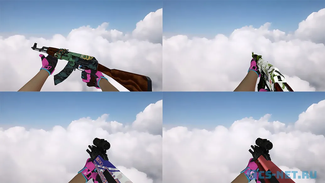 Пак моделей оружия «С перчатками Порок» для CS 1.6 (Винтовки 2)