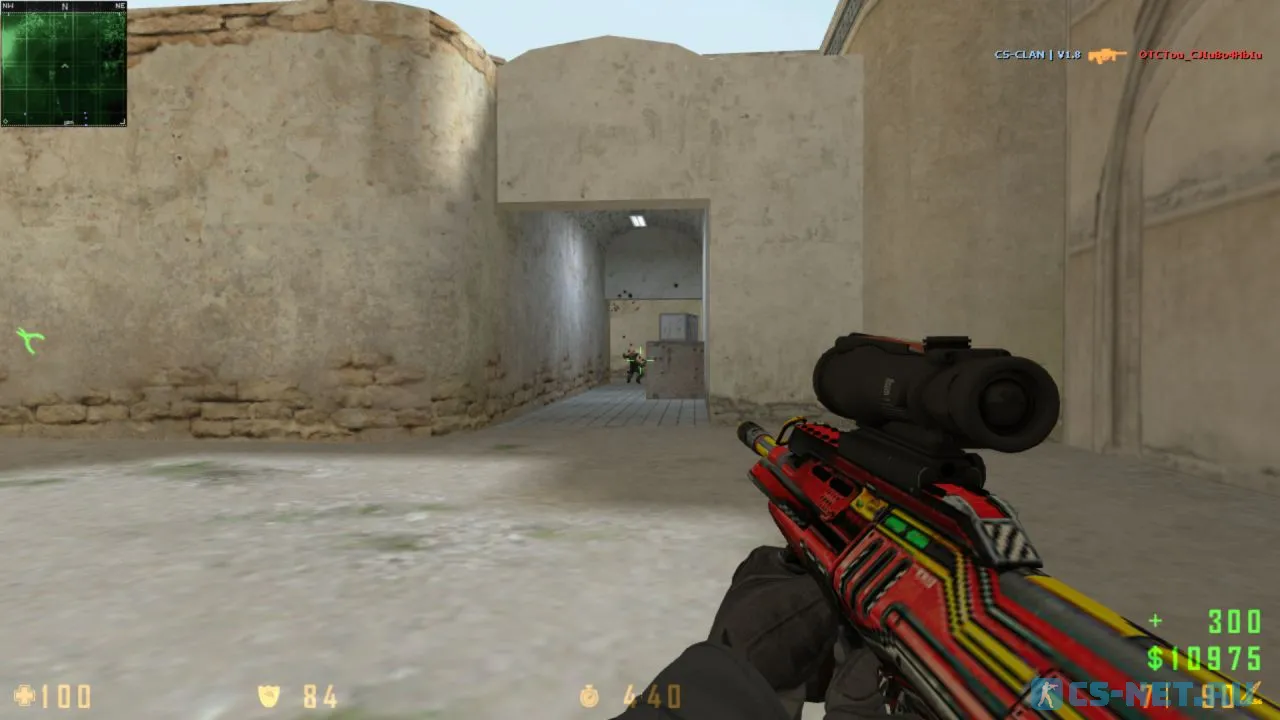 Counter-Strike 1.8 со скинами из CS:GO (АУГ Акула)