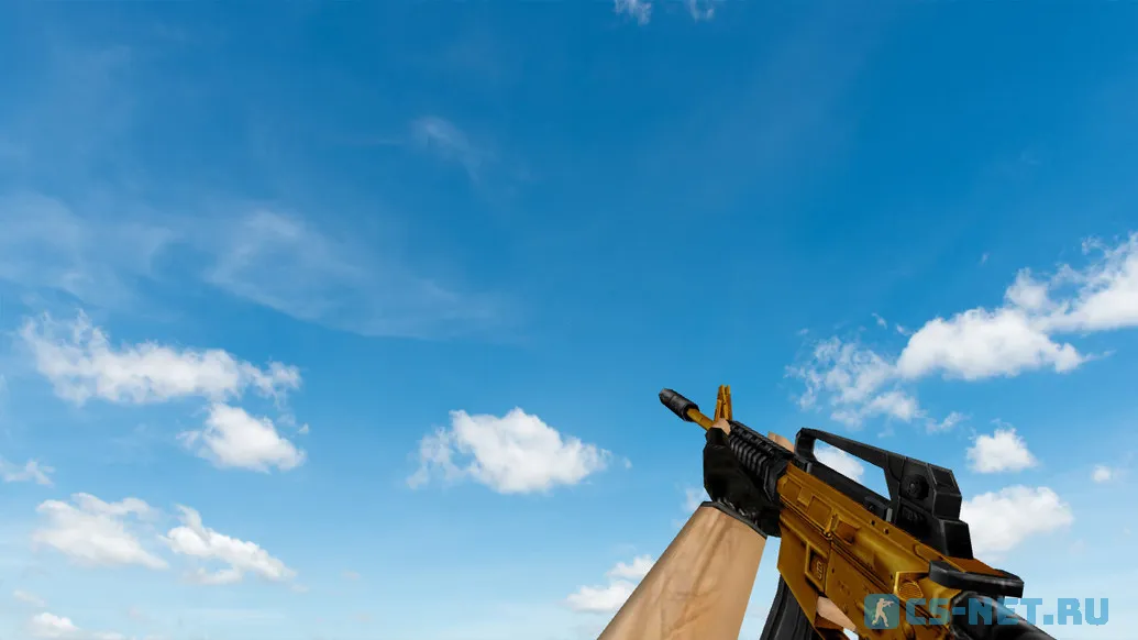 Пак моделей оружия «Gold Weapons Pack V3» для CS 1.6 (M4A1)