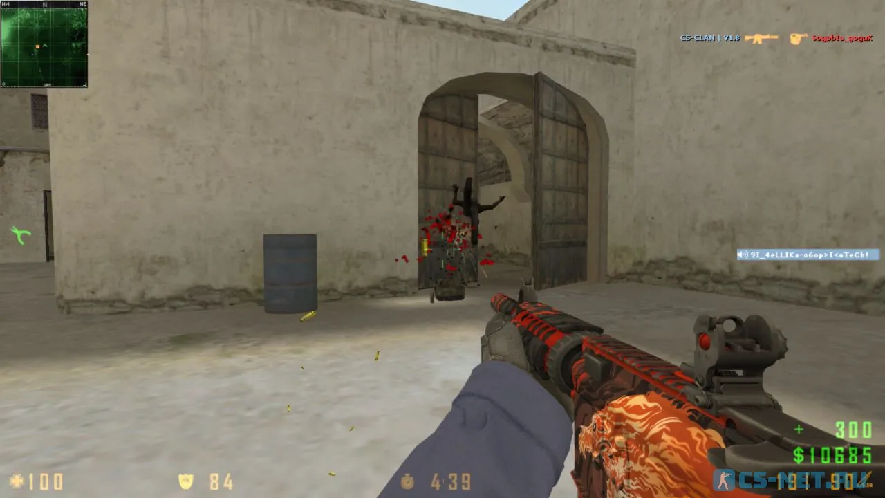 Counter-Strike 1.8 со скинами из CS:GO (М4А4)