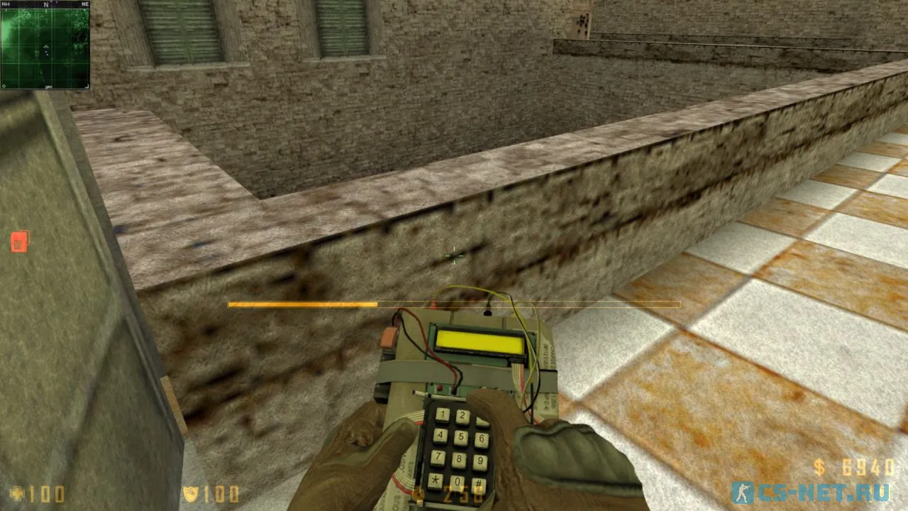 Counter-Strike 1.8 со скинами из CS:GO (бомба)