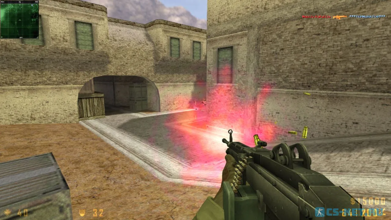 Counter-Strike 1.8 со скинами из CS:GO (пулемет)