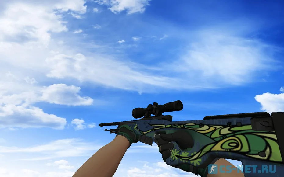 Пак с Мотоциклетными перчатками Черепаха для CS 1.6 (AWP)