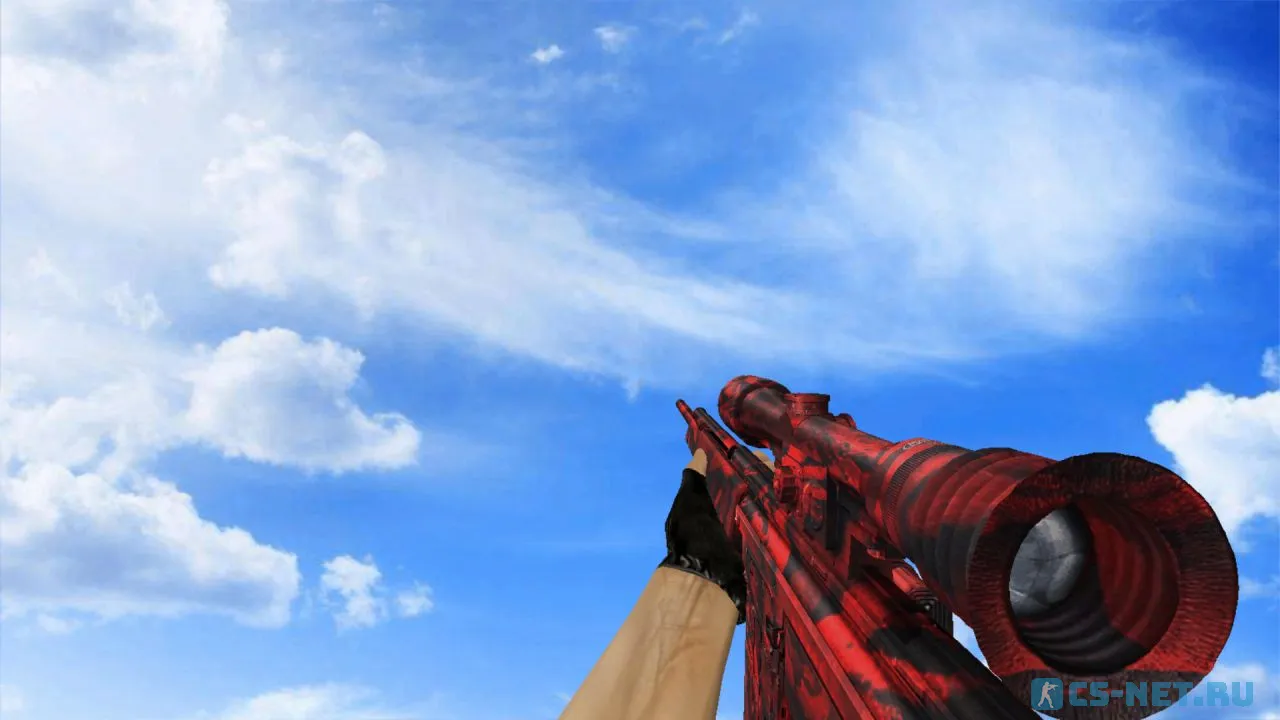 Модель «G3SG1 в красном камуфляже» для CS 1.6