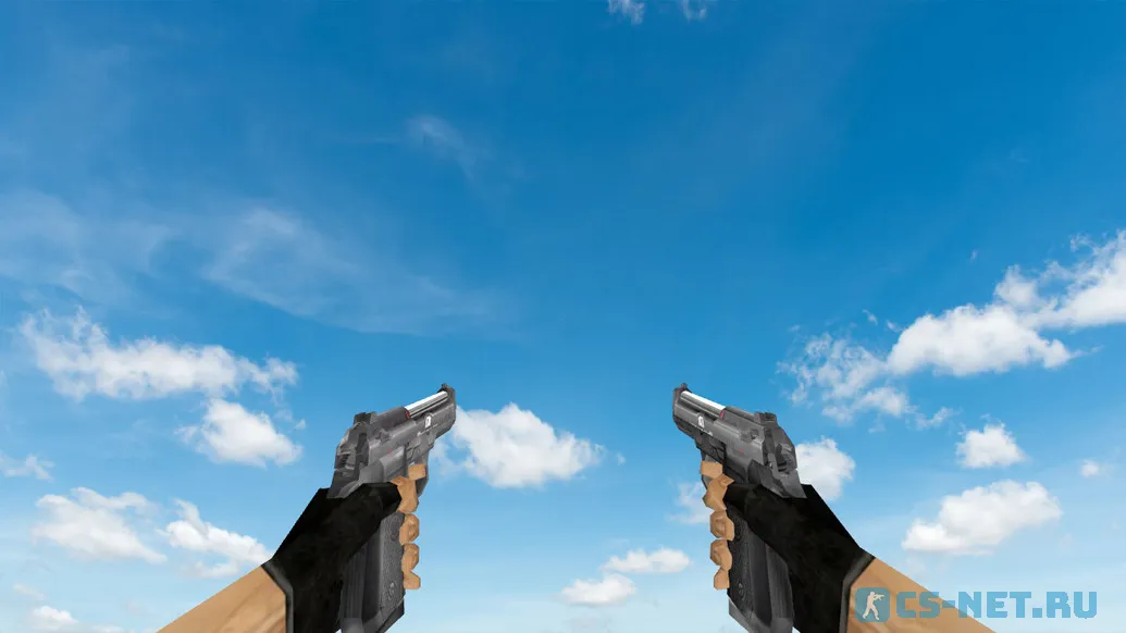 Пак моделей оружия «Default Weapons Chromed» для CS 1.6 (Dual Elites)