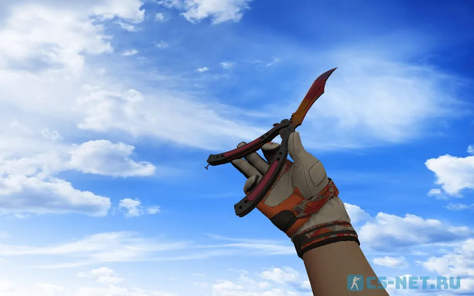 Пак оружия с Мотоциклетными перчатками «БУХ!» для CS 1.6 (butterfly knife)