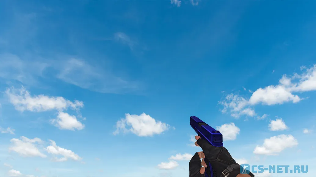 Пак моделей оружия «Blue Weapons With Tattoo» для CS 1.6 (Glock)