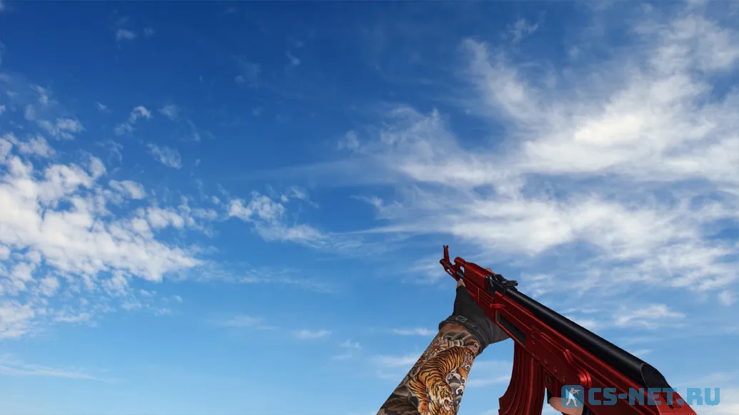 Пак моделей оружия «Red Weapons With Tattoo» для CS 1.6 (AK47)