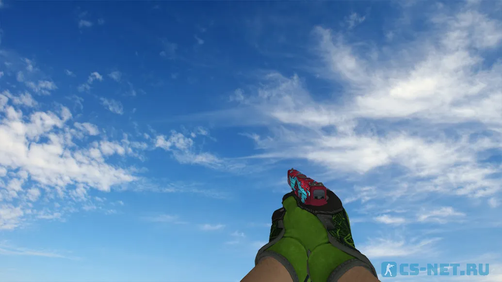 Пак моделей оружия «Specialist Gloves Emerald Web Pack» для CS 1.6 (Glock)