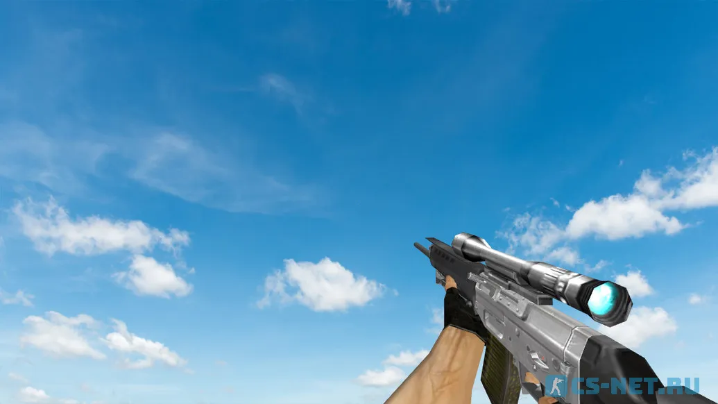 Пак моделей оружия «Default Weapons Chromed» для CS 1.6 (SG-550)