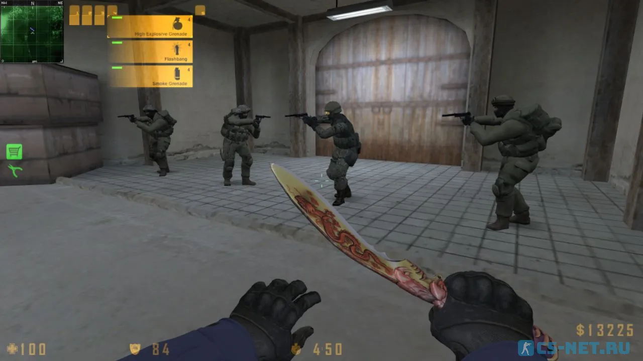 Counter-Strike 1.8 со скинами из CS:GO (КТ модели)