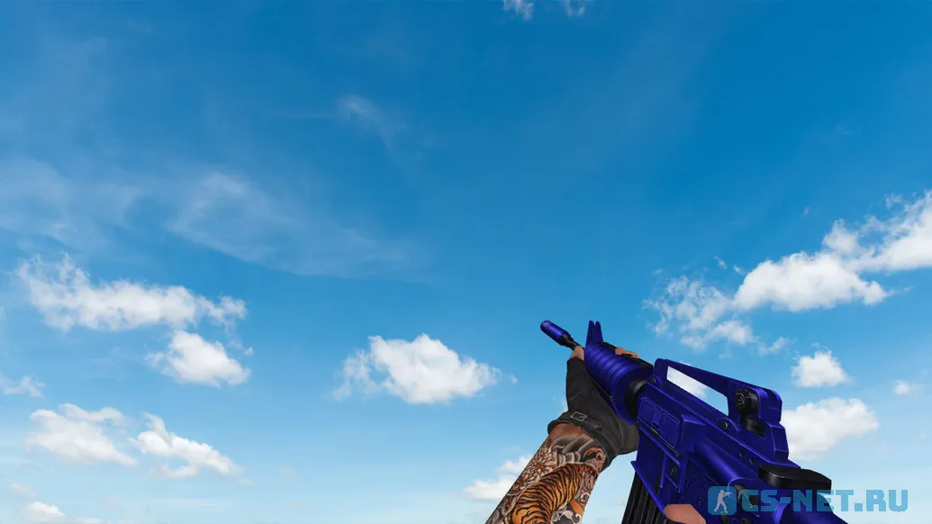Пак моделей оружия «Blue Weapons With Tattoo» для CS 1.6 (M4A1)