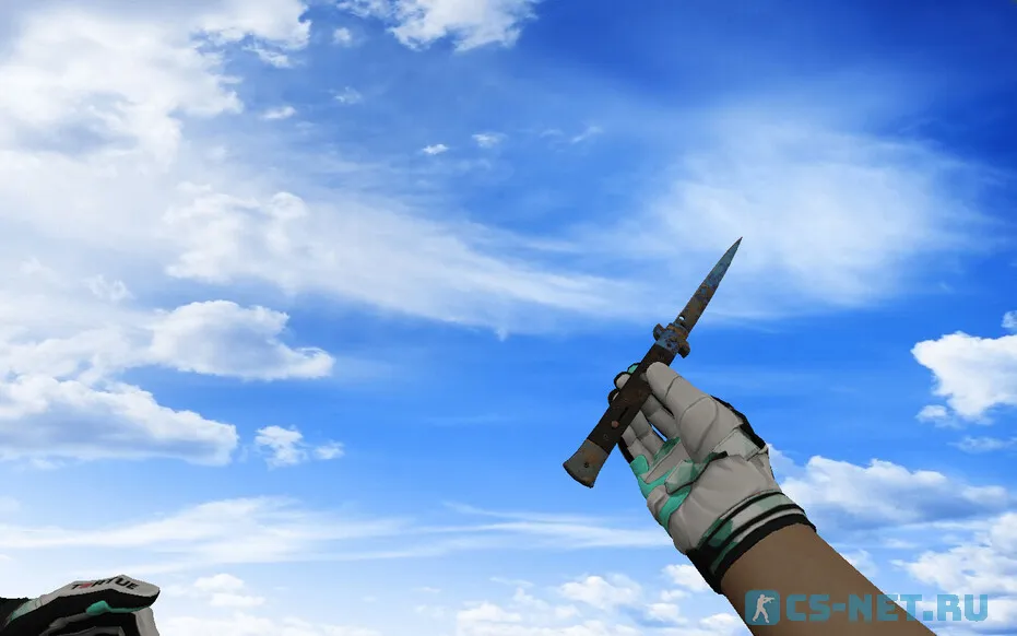 Пак моделей оружия «С мотоциклетными перчатками Мята» для CS 1.6 (Stiletto knife)