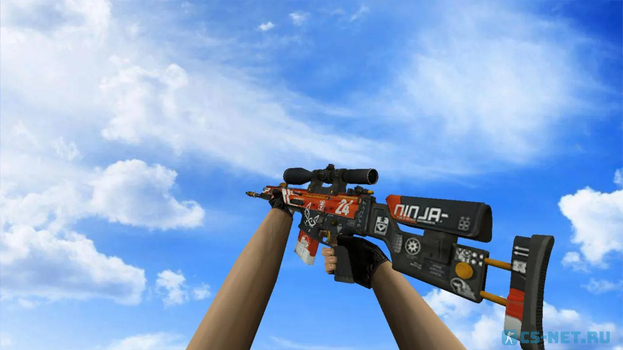 Модель «SCAR Кровавый спорт (default hands)» для CS 1.6