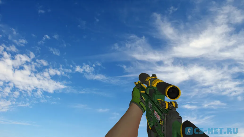 Пак моделей оружия «Specialist Gloves Emerald Web Pack» для CS 1.6 (SG-550)