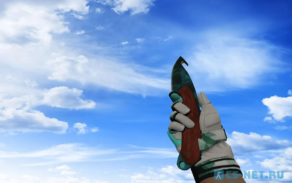 Пак моделей оружия «С мотоциклетными перчатками Мята» для CS 1.6 (Gut knife)