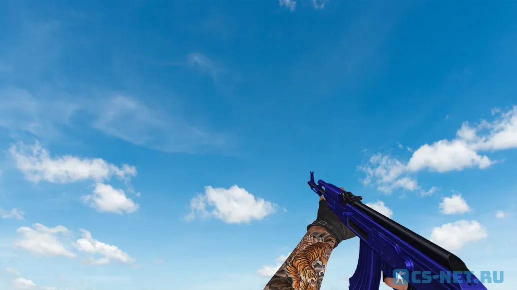 Пак моделей оружия «Blue Weapons With Tattoo» для CS 1.6 (AK47)