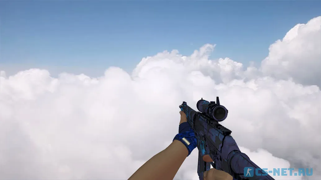 Пак моделей оружия «Hand Wraps Cobalt Skulls Pack» для CS 1.6 (SG-552)