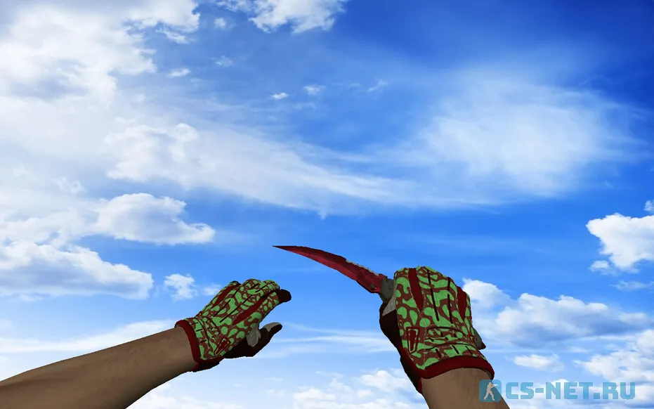 Пак моделей оружия «С перчатками Окисление бронзы» для CS 1.6 (flip knife)