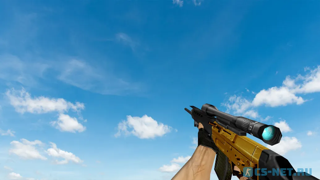 Пак моделей оружия «Gold Weapons Pack V3» для CS 1.6 (SG-550)