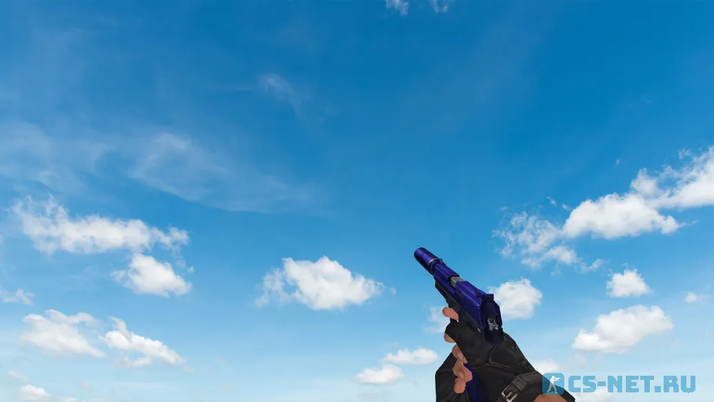 Пак моделей оружия «Blue Weapons With Tattoo» для CS 1.6 (USP)