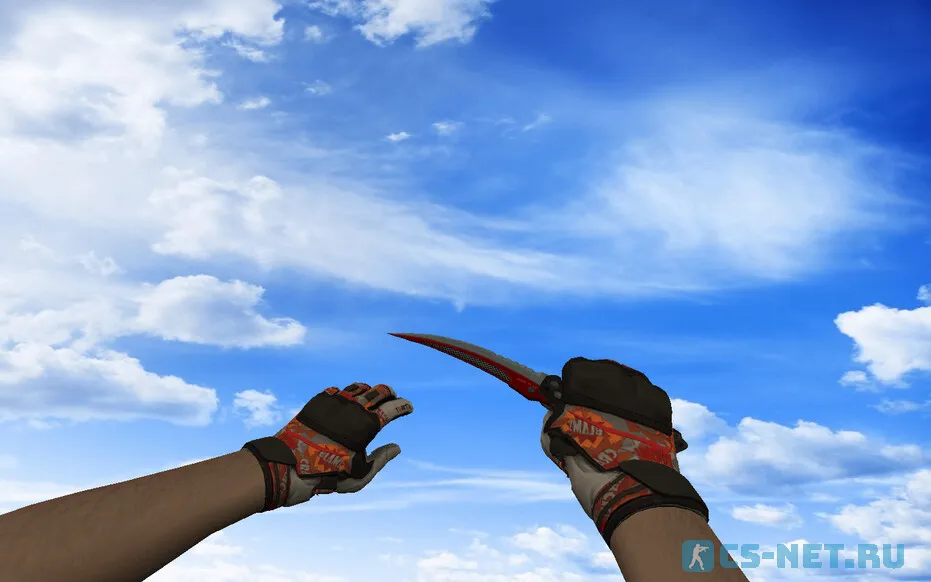 Пак оружия с Мотоциклетными перчатками «БУХ!» для CS 1.6 (flip knife)