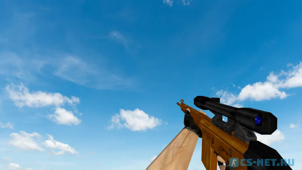 Пак моделей оружия «Gold Weapons Pack V3» для CS 1.6 (G3SG1)