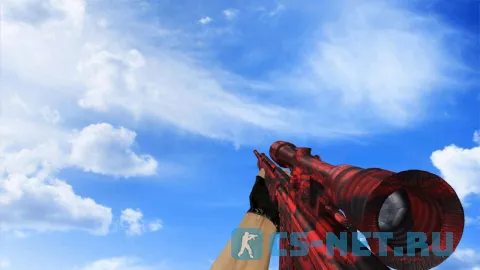 Модель «G3SG1 в красном камуфляже» для CS 1.6