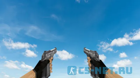 Пак моделей оружия «Default Weapons Chromed» для CS 1.6 (Dual Elites)