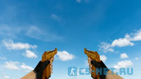 Пак моделей оружия «Gold Weapons Pack V3» для CS 1.6 (Dual Elites)