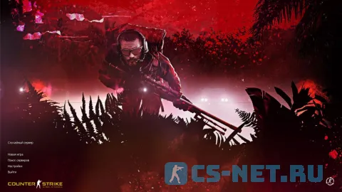 Counter-Strike 1.8 со скинами из CS:GO (главное меню)