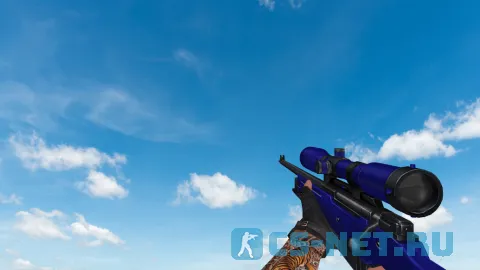 Пак моделей оружия «Blue Weapons With Tattoo» для CS 1.6 (AWP)